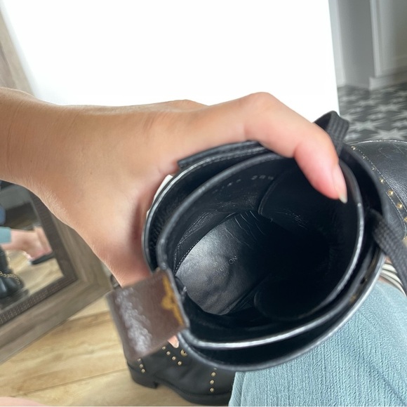 Louis Vuitton 38 1/2 M Combat Leather Boots with dust bag - Picture 9 of 12